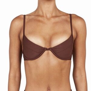 BAMBA SWIM cocoa bikini TOP ONLY